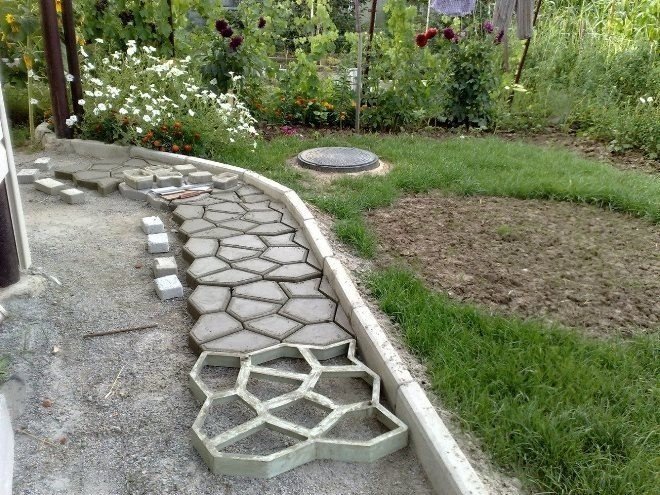 Садовые дорожки своими руками из бетона