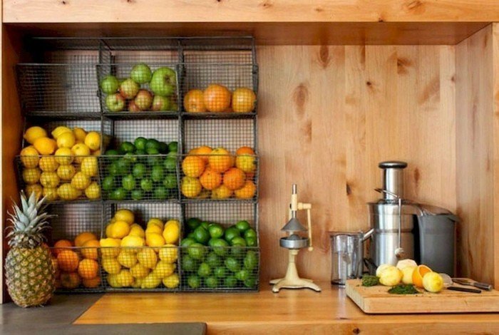Хранение овощей и фруктов на кухне