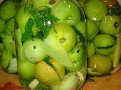 Зелёные помидоры на зиму рецепты