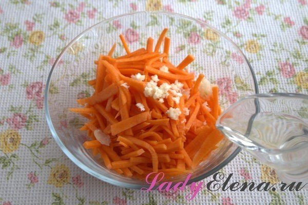 Салат лисичка с корейской морковкой